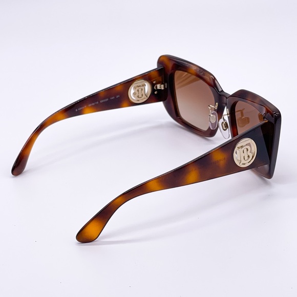NEW BURBERRY DAISY BE4344 WOMEN HAVANA BROWN CAT EYE SUNGLASSES BE4344F 331613 - Picture 10 of 14